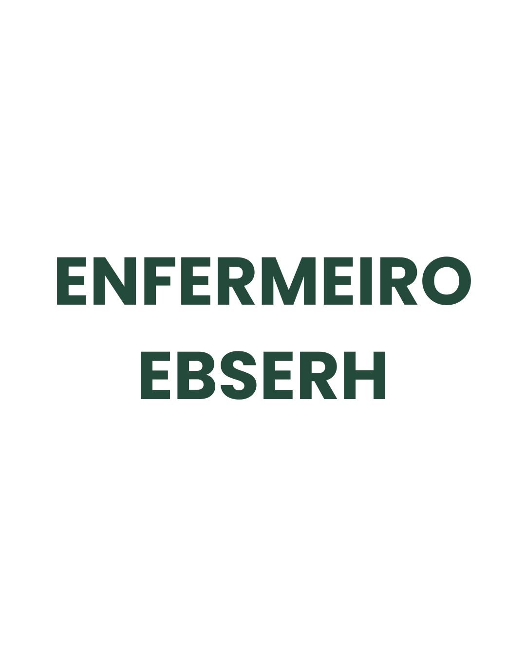 EBSERH 2025 ENFERMEIRO
